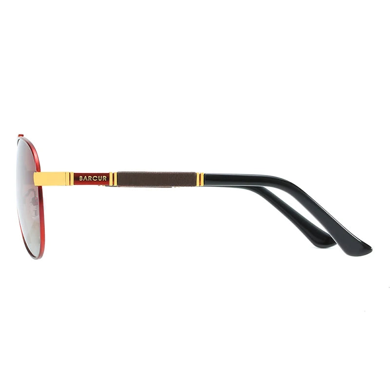 BARCUR Pilot Sunglasses Male Polarized Sun Glasses Men Sports Eyewear Lunette De Soleil Homme