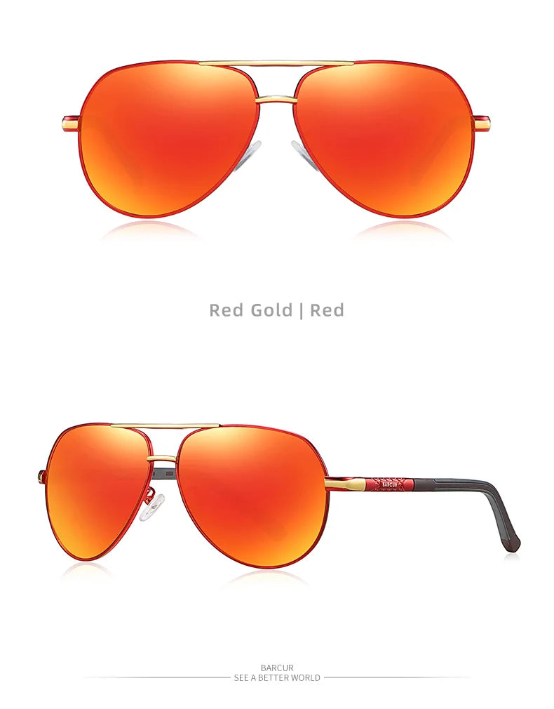 Vintage Aluminum HD Polarized Pilot Sunglasses for Men – UV400 Driving Eyewear