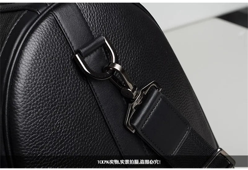 MUNUKI Vintage Crazy Horse Genuine Leather Travel bag Large Luggage bag men Leather duffle bag Large Weekend Bag Tote Big