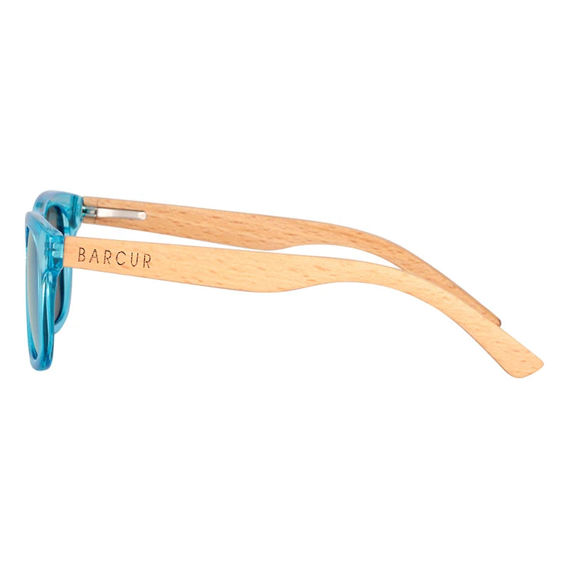 BARCUR Polarized Sunglasses Boy Girl Fashion Wood Sun glasses UV400 Eyewear Oculos Gafas De Sol