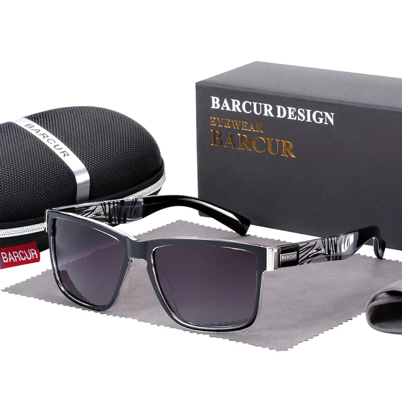 BARCUR Sport Men Sunglasses Polarized Outdoor Driving Sun glasses Female Oculos de sol