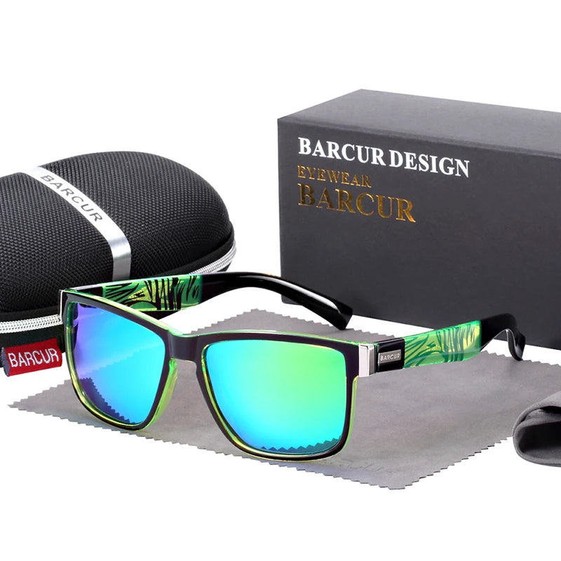 BARCUR Sport Men Sunglasses Polarized Outdoor Driving Sun glasses Female Oculos de sol