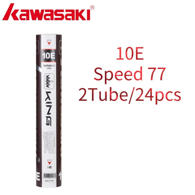 Kawasaki Badminton Shuttlecock for Clubs & Training Racquet Sport 6E/8E/10E Badminton Feather Shuttlecock Durable Badminton Ball