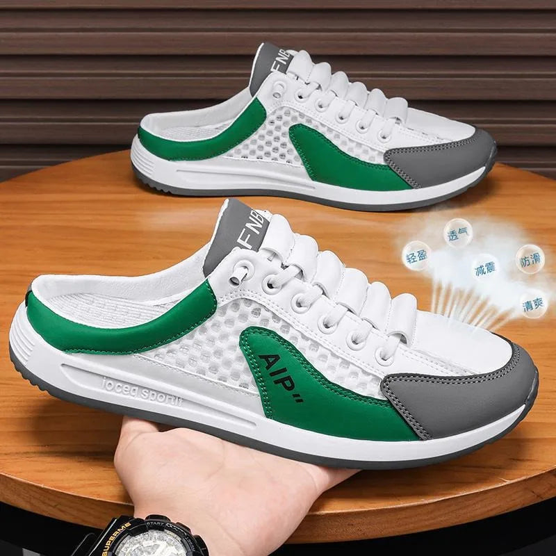 2025 Summer New Half Carrier Men's Shoes Soft Sole Casual Comfortable Sneakers Men's Slip-on Beanie Shoes sneakers for men