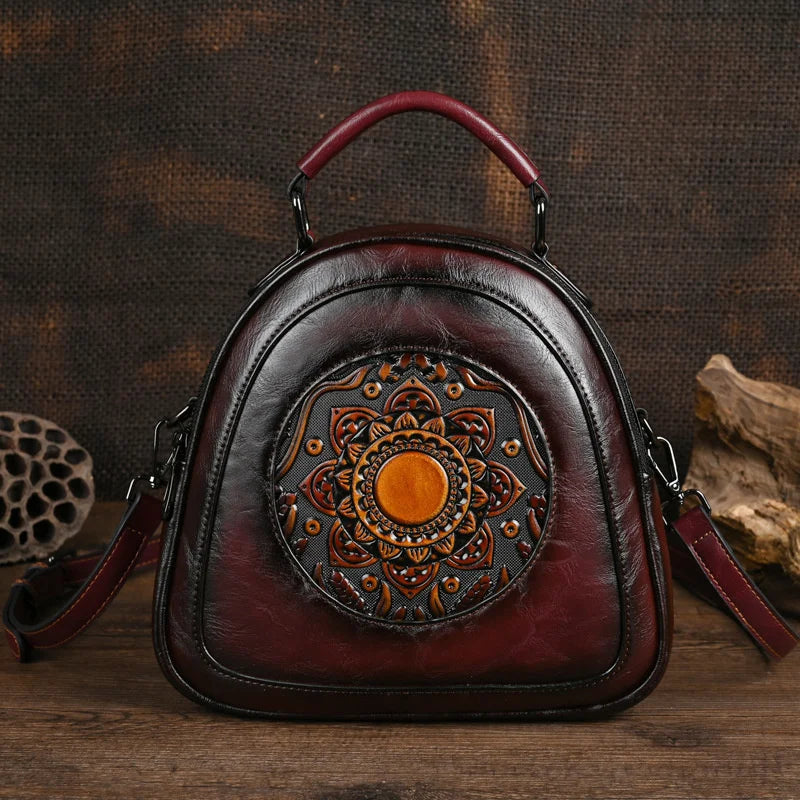 MOTAORA Vintage Handmade Women's Bag 2025 New Embossed Leather Female Bags For Women Luxury Handbags Ladies Shoulder Bags Bolsas
