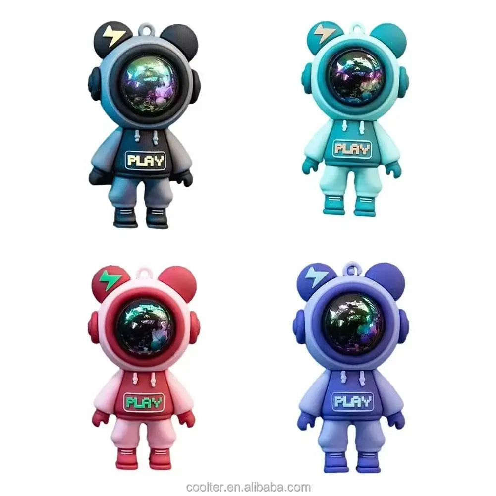 Car Air Outlet Perfume Tablets 3D Lightning Bear Air Conditioner Mouth Interior Decoration Products Car Deodorization Spaceman