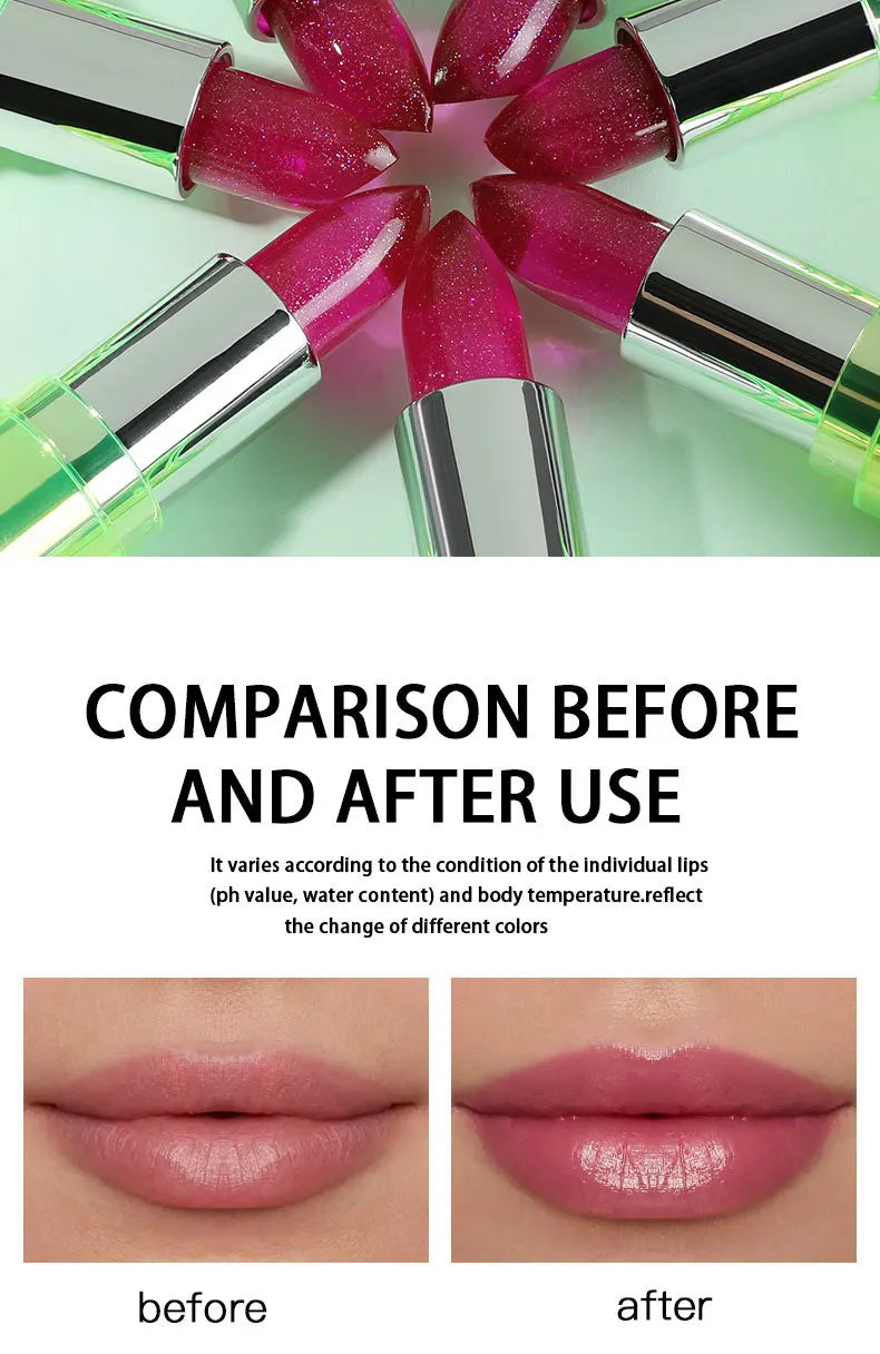 Jelly Color Changing Moisturizing Lip Balm Temperature Color Changing Non-fading Waterproof Lasting Lipstick