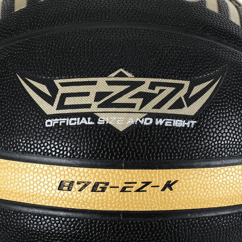 Molten Size 5 6 7 Basketball EZ-K Black Gold PU Outdoor Indoor Balls Women Youth Man Match Training Basketalls