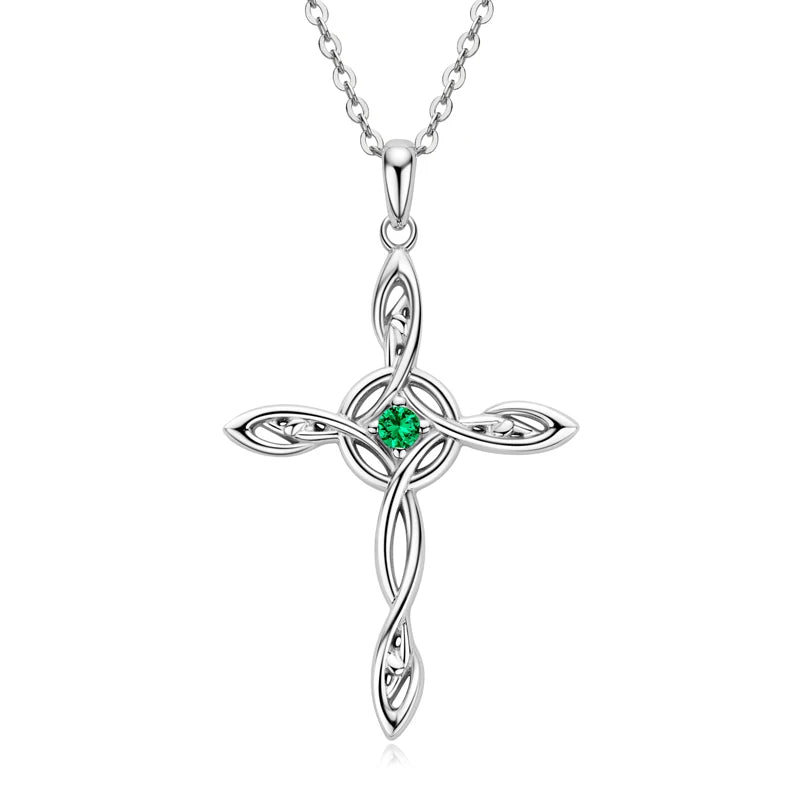 Lnngy 925 Sterling Silver Pear Cut Artificial Emerald Pendant Necklace Colorful Birthday Stone Necklaces Jewelry for Friends