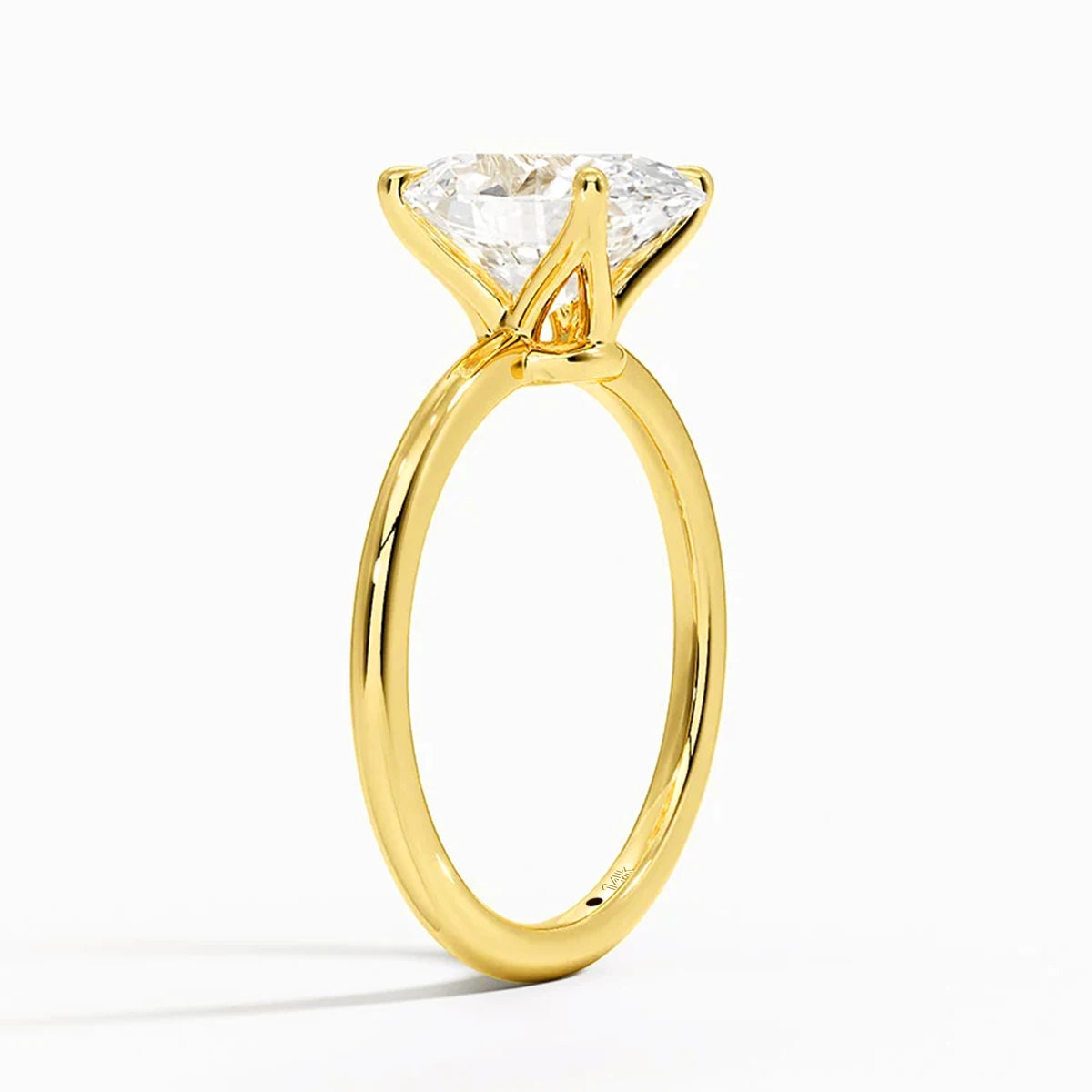 14K Gold Oval Moissanite Engagement Ring – 3ct Certified Luxury Wedding Jewelry for Women
