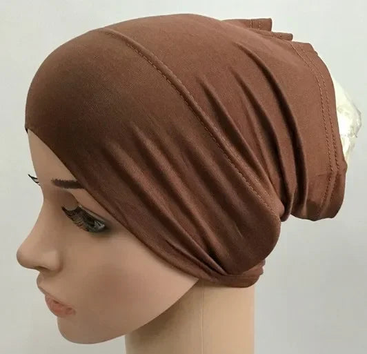 Cotton Muslim Underscarf Inner Tube Cap Islamic Eid Prayer Hijab Bottom Hat Headwear Arab Women Wrap Headscarf Turban