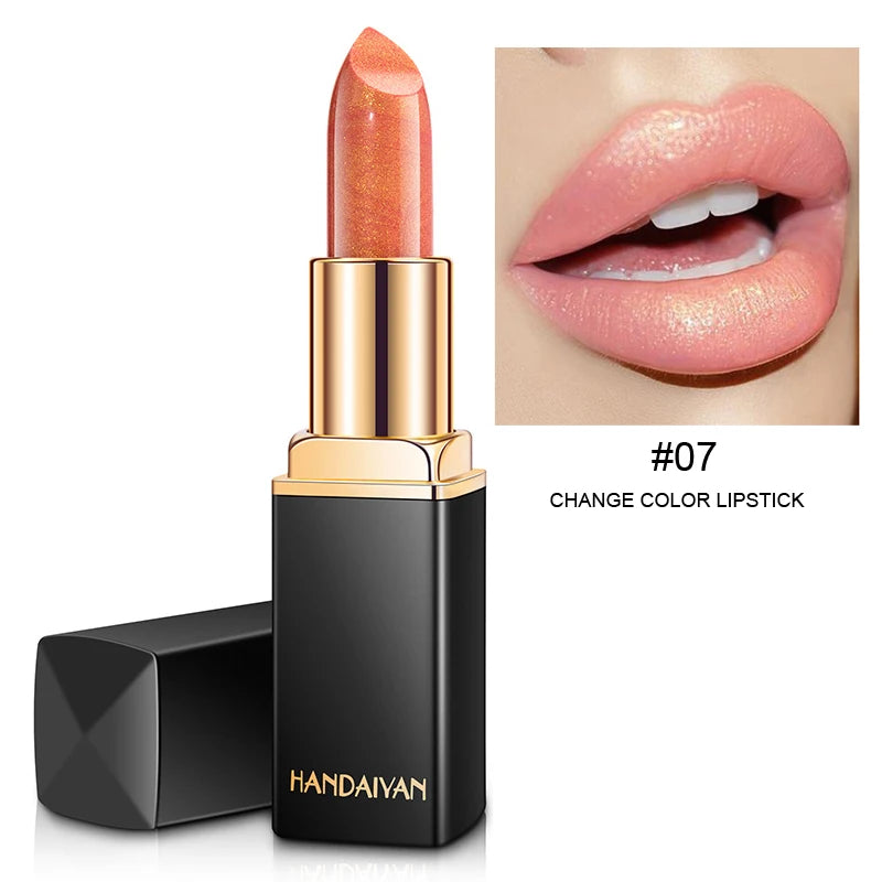 Black tube gold shiny lipstick, pearl moisturizing lipstick 9 colors available