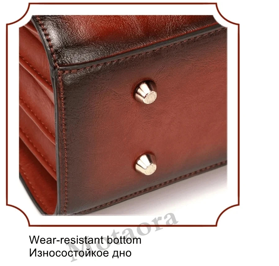MOTAORA Vintage Embossed Women Shoulder Bag Leather Top-handle Bags Ladies Large Capacity Messenger Bags Floral Female Tote Bag