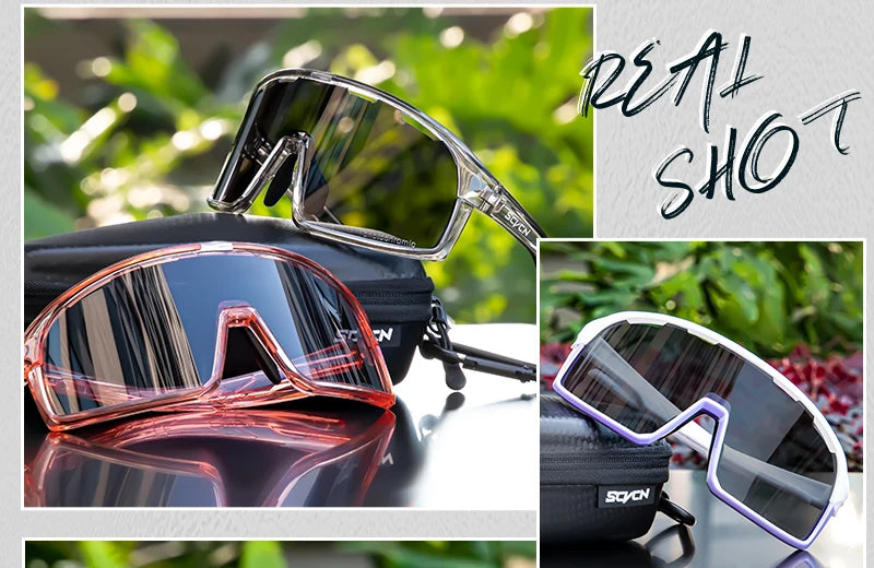 SCVCN New Photochromic Glasses Cycling Sunglasses Men Outdoor Sports Glasses Women Driving Bicycle Eyewear UV400 Hiking Goggles