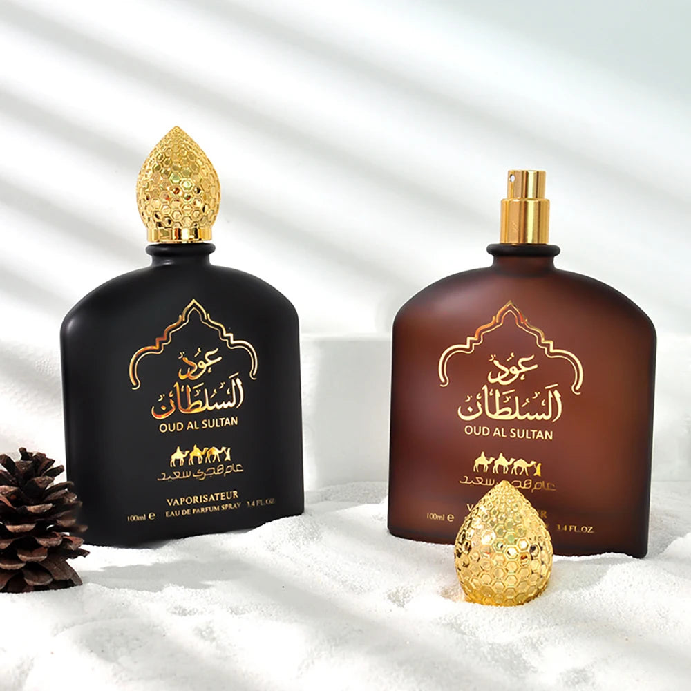 100 مل 3.4 أونصة سائلة عود السلطان عطر عربي للجنسين برائحة قوية فاكهية زهرية للنساء والرجال أو دو برفوم يدوم طويلاً