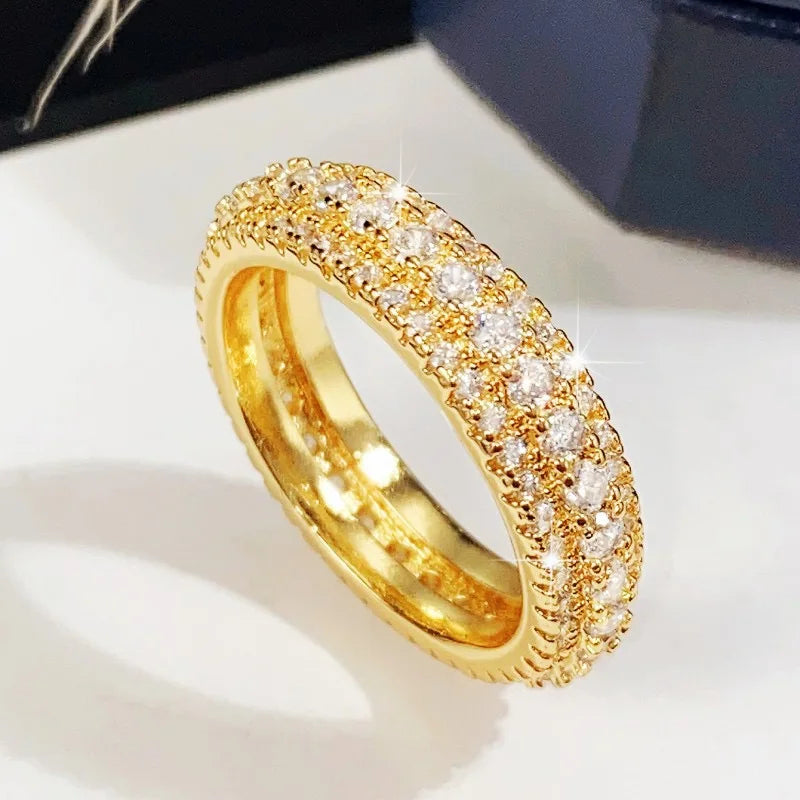 24K-Style Luxury Moissanite Diamond Ring – Heart & Triangle Cut Design