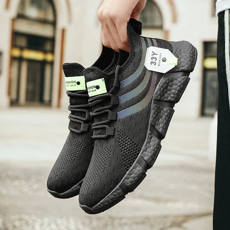 New Men's Sneakers Thick Sole Comfortable Casual Shoes Men Breathable Running Shoes Summer Man Tennis Shoes Large Size Men Shoe
