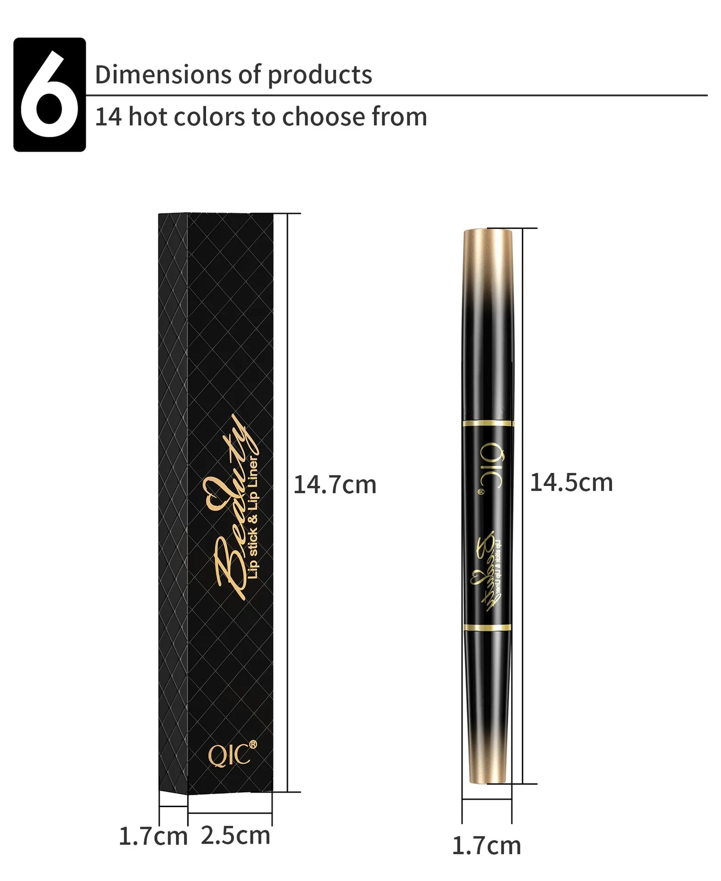 2 IN 1 Lip Liner Waterproof Nude Matte Lipstick Pencil Sexy Red Long Lasting Double Ended Lipliner Makeup Cosmetics For Women