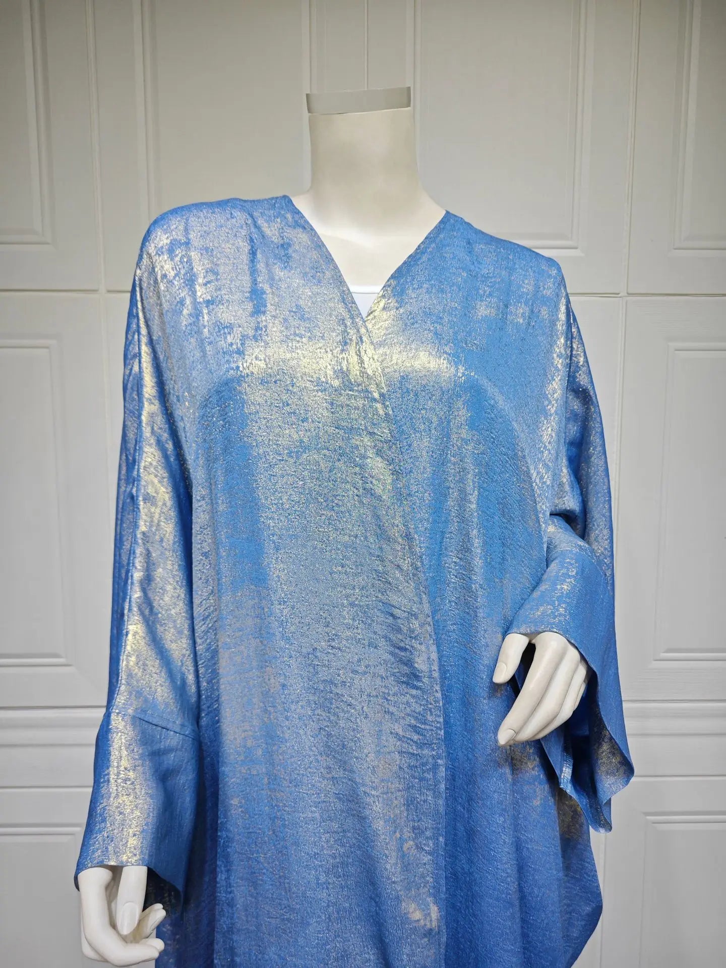Dubai Luxury Shiny Satin Open Kimono Abaya – Muslim Kaftan Dress for Women