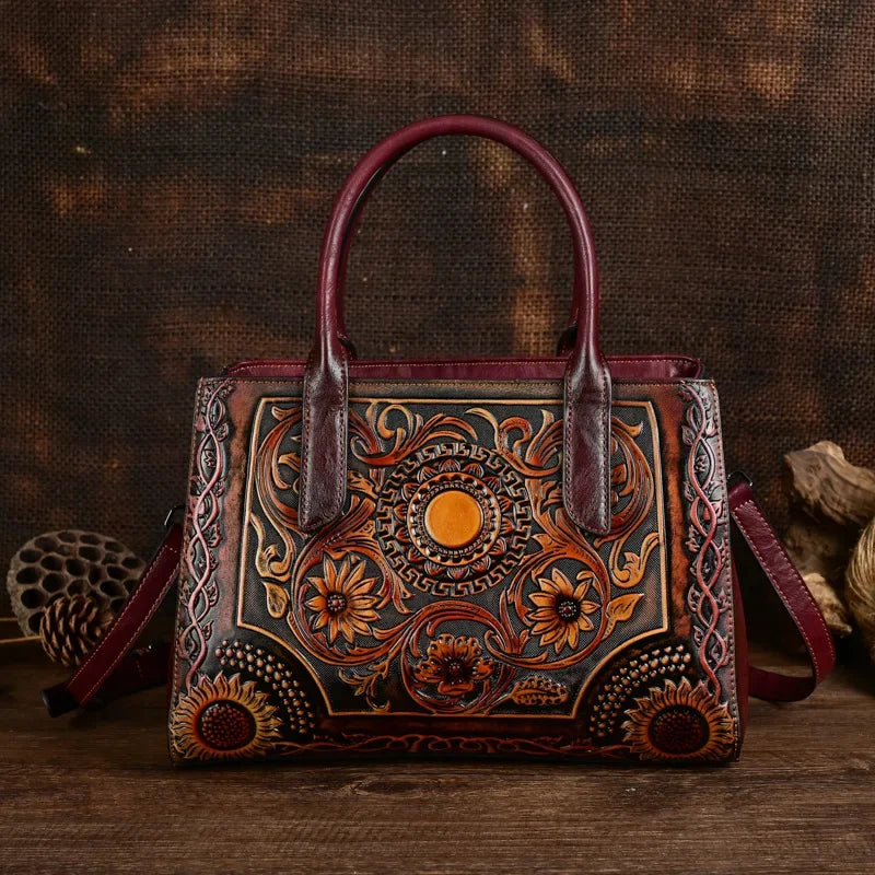 MOTAORA Embossed Luxury Designer Leather Bags Women's Handbags Trend 2025 New Handmade Vintage Handbag Women Shoulder Bag Female