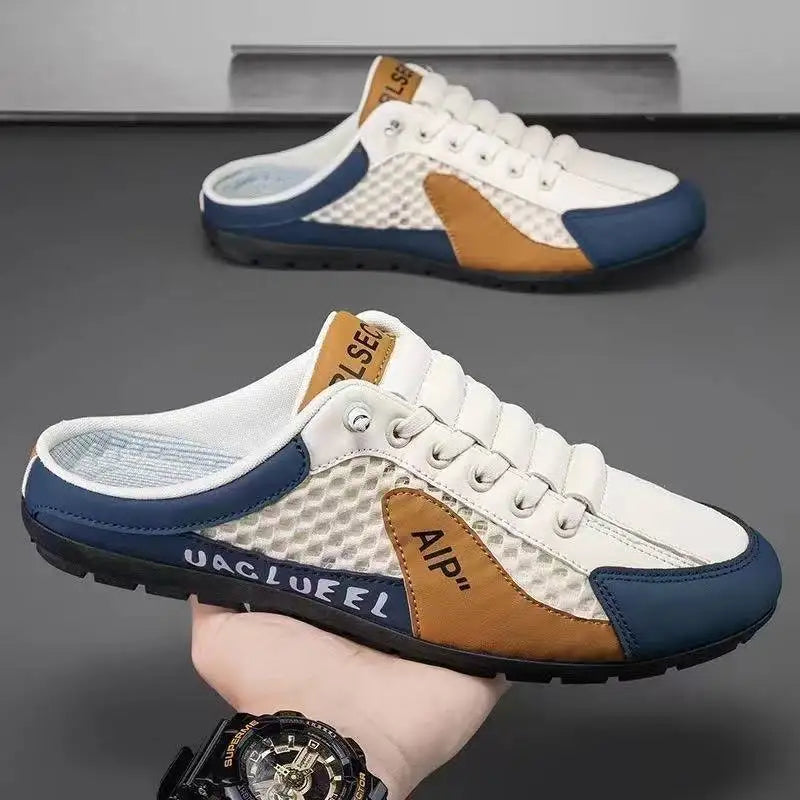 2025 Summer New Half Carrier Men's Shoes Soft Sole Casual Comfortable Sneakers Men's Slip-on Beanie Shoes sneakers for men