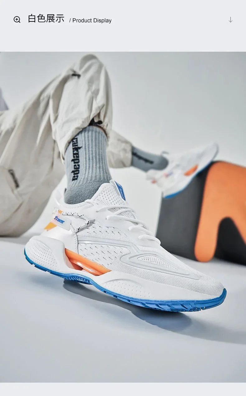 Men Casual Sneakers Running Shoes Fashion Outdoor Sneaker Fashion Sports Shoes Mesh Breathable Cushioning Basketball Footwear