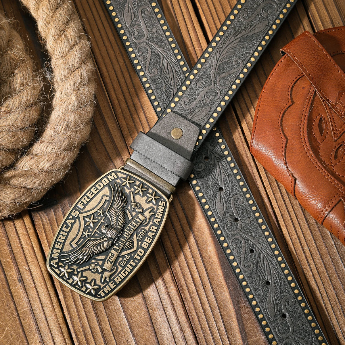 A casual and retro belt, a waist accessory for Western-style clothing, metal buckle, PU belt, suitable for both men and women