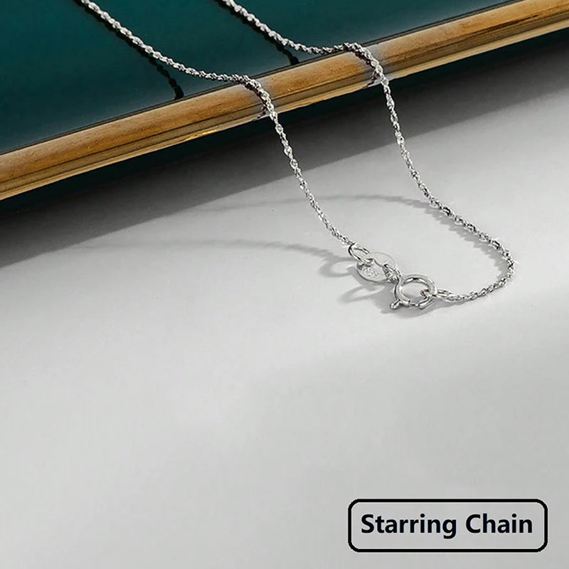 GRA 18K Gold Minimalist Box Snake Chain Necklace for Women Gift 40cm 45cm Choker Real 925 Sterling Silver Fashion Fine Jewelry