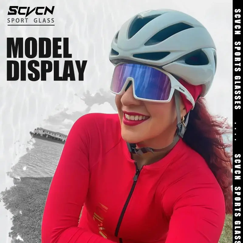 SCVCN Hot MTB Bicycle Photochromic Sunglasses Men Outdoor Sports Cycling Glasses Women Driving Bike Eyewear UV400 Hiking Goggles