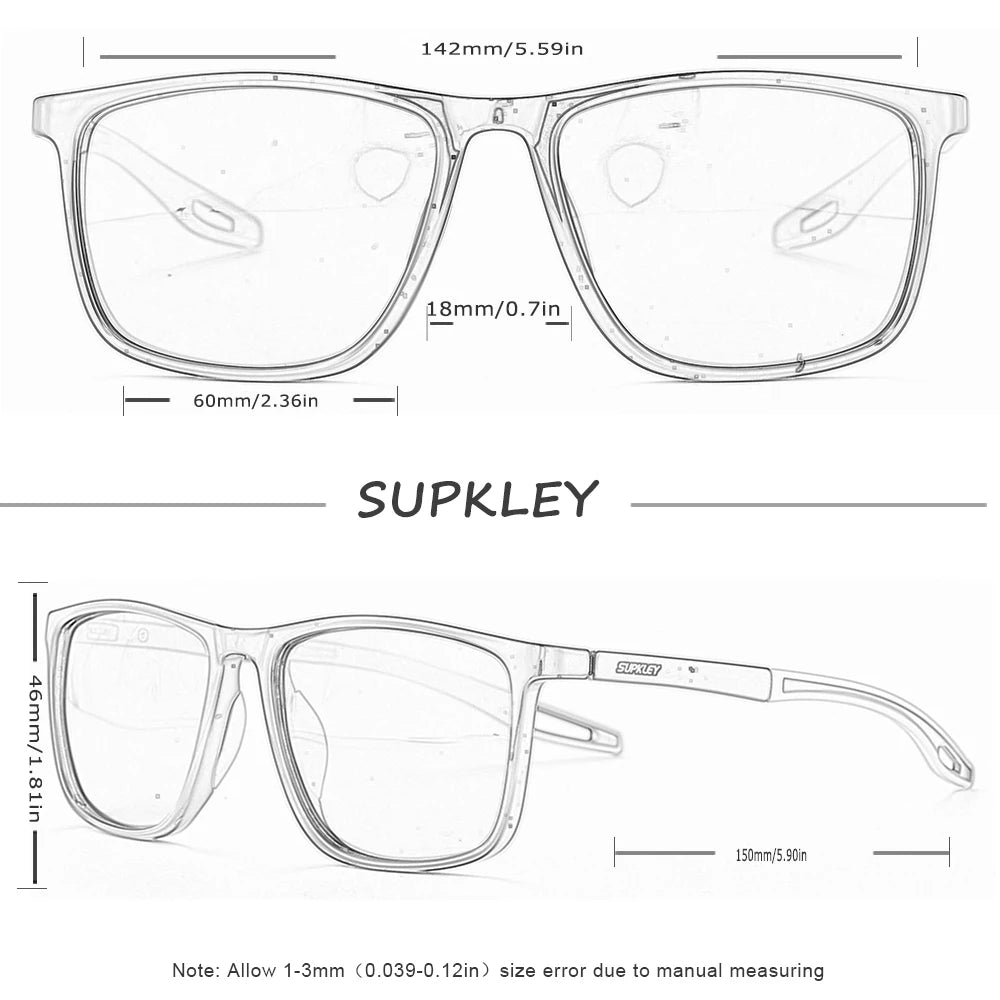 SUPKLEY Men's Sports Sunglasses Women's Comfortable and Lightweight Polarized Sunglasses UV400 Best Protective Glasses