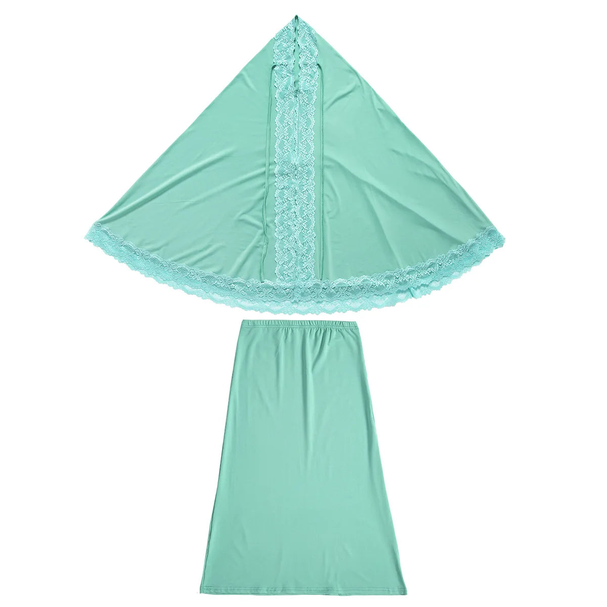 Dubai Abaya Children Robe Middle East Islamic Girls Headscarf Kaftan Arab Ramadan Eid Muslim Kids Prayer Hijab Skirts Set Modest