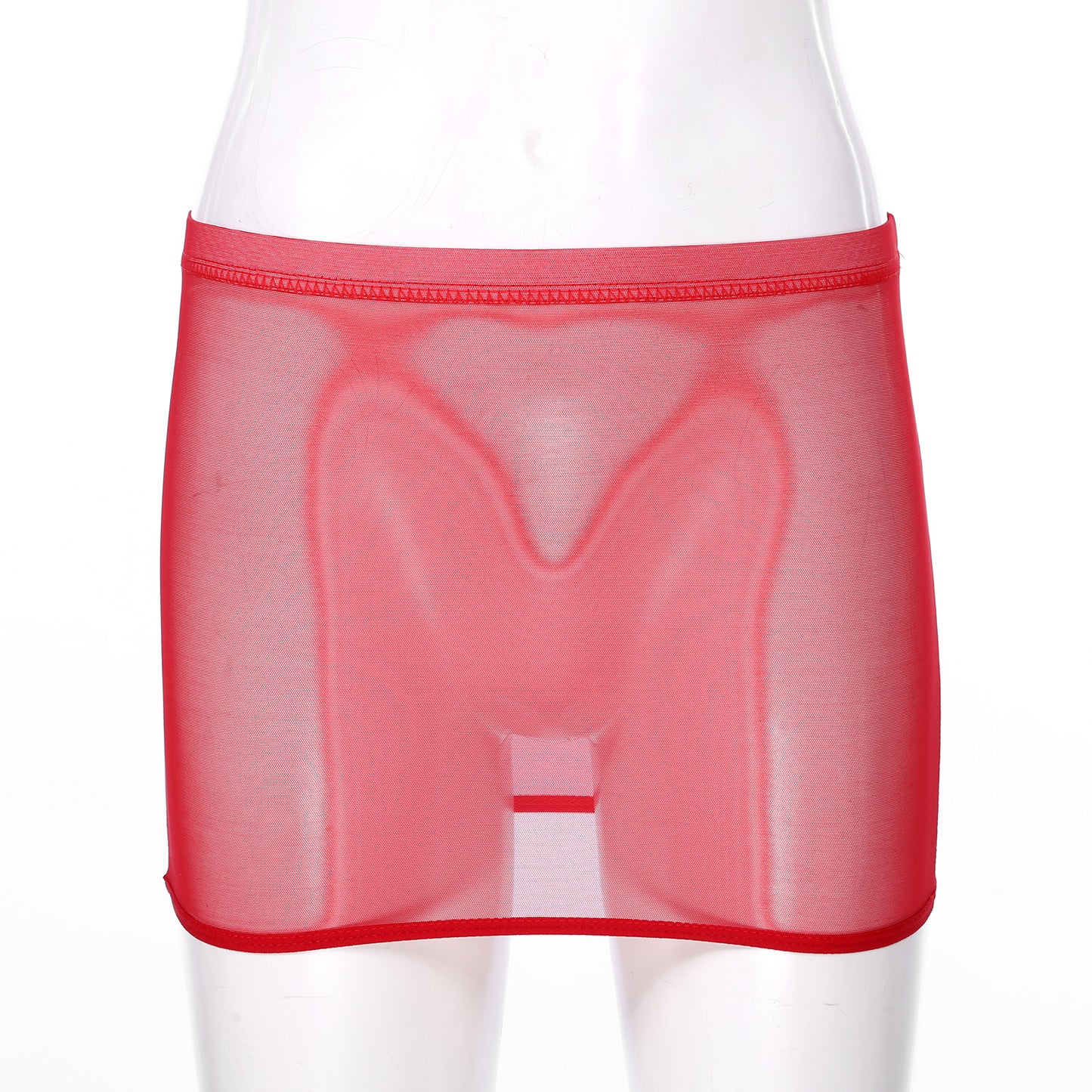 Women Sexy Night Club Pencil Skirts Solid Low Rise Stretchy Transparent Temptation Mini Micro Skirt Tight Package Hip Underskirt