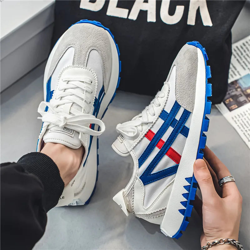 New men's trendy versatile casual sports shoes, men's thick-soled lightweight non-slip breathable trendy shoes кроссовки мужские