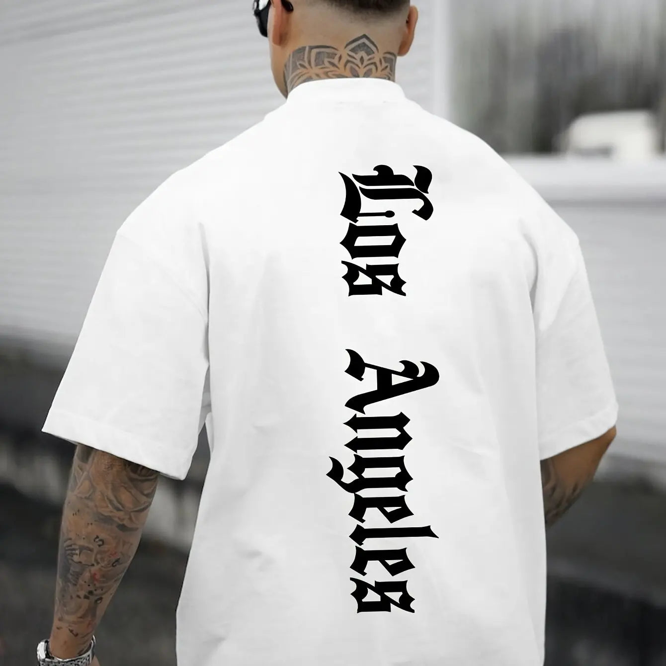 Men’s Summer 100% Cotton Casual T-Shirt Los Angeles Graphic Print | Loose Fit | Breathable Comfort