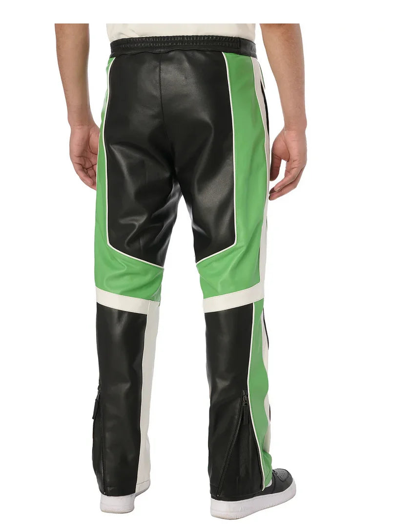 AVIREX Autumn New European Lambskin Jacket Men Motorcycle Riding Leather Leather Jacket Leather Pants Set LONE WOLF RACER JACKET