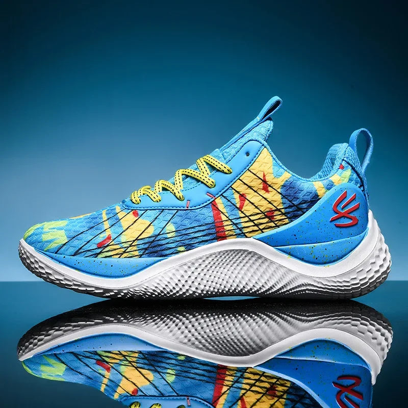 Summer New Men's Casual Shoes Breathable Comfortable Running Large Size Basketball Shoes Fashionable Versatile Couple Shoes