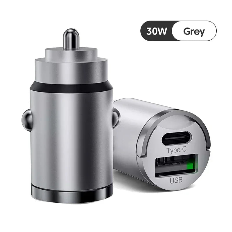 Xiaomi 100W Car Charger Lighter PD Fast Charging For IPhone QC3.0 Mini USB Type C Mini Car Phone Charger For Samsung Huawei 2025