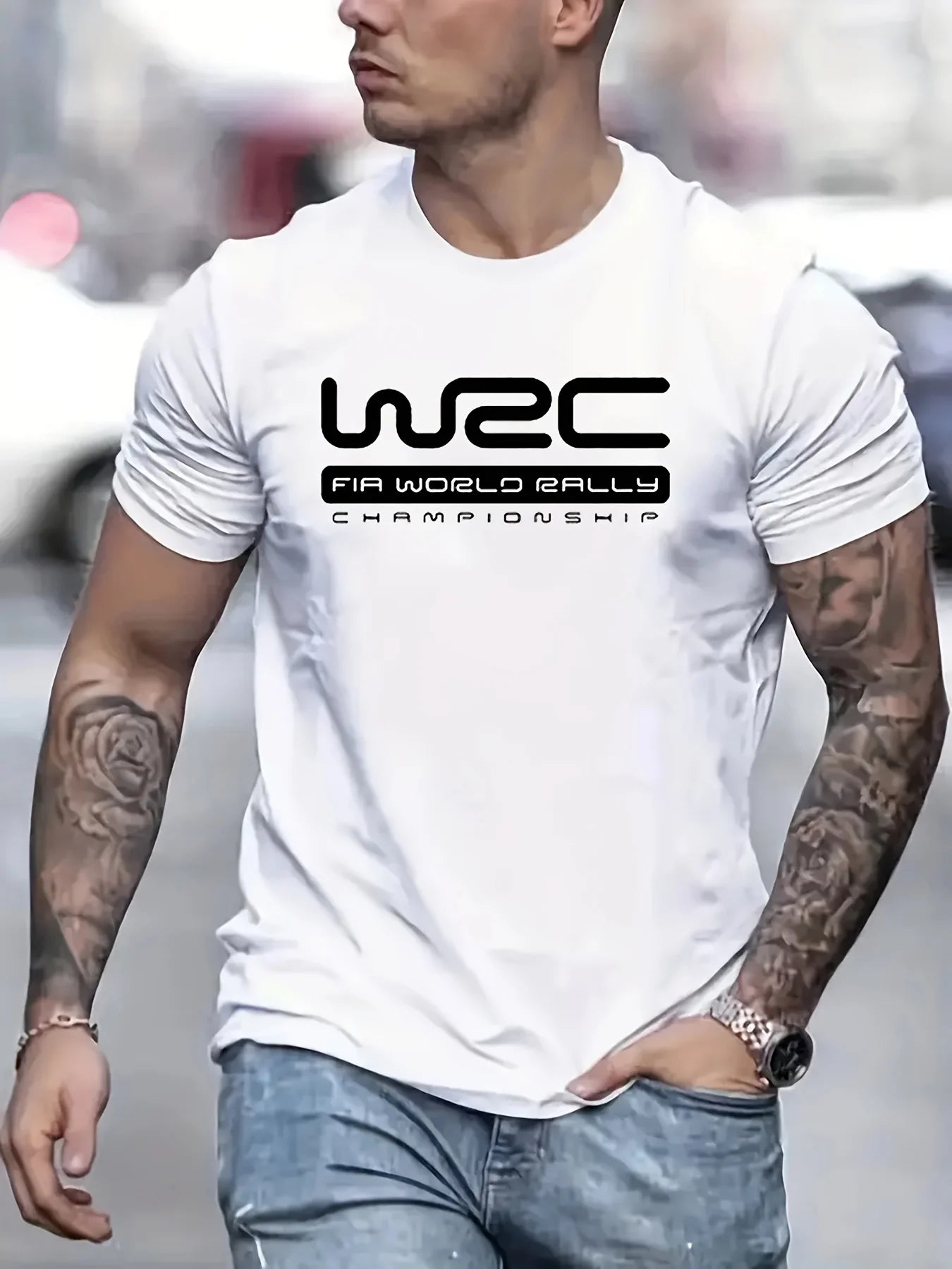 Men's 100% Cotton Casual Letter Printed Short Sleeve T-Shirt