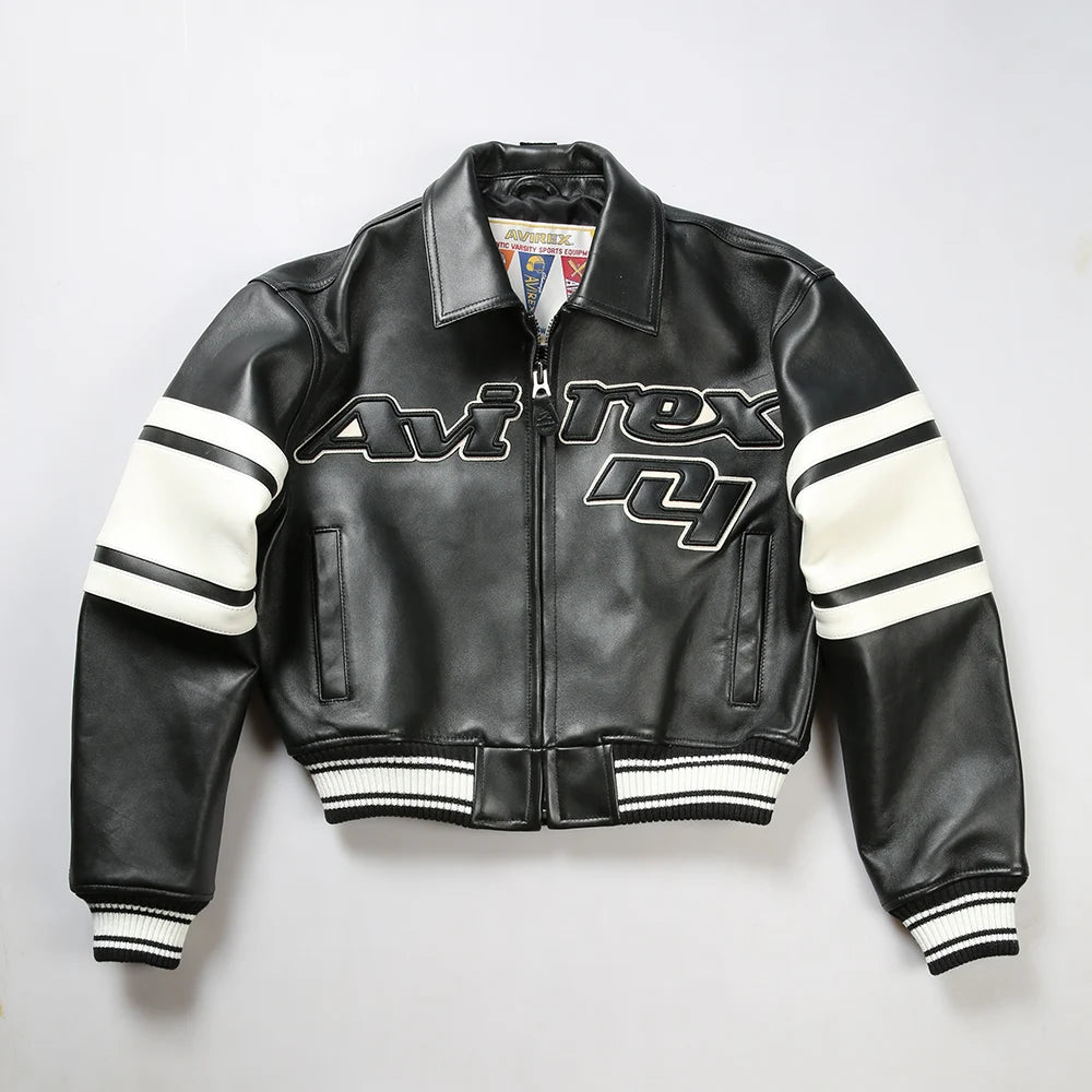 Fall and Winter Season New Women's Flight Suit Jacket French Lamb Leather Loose Fit outfits US Size Genuine Leather Coats coats