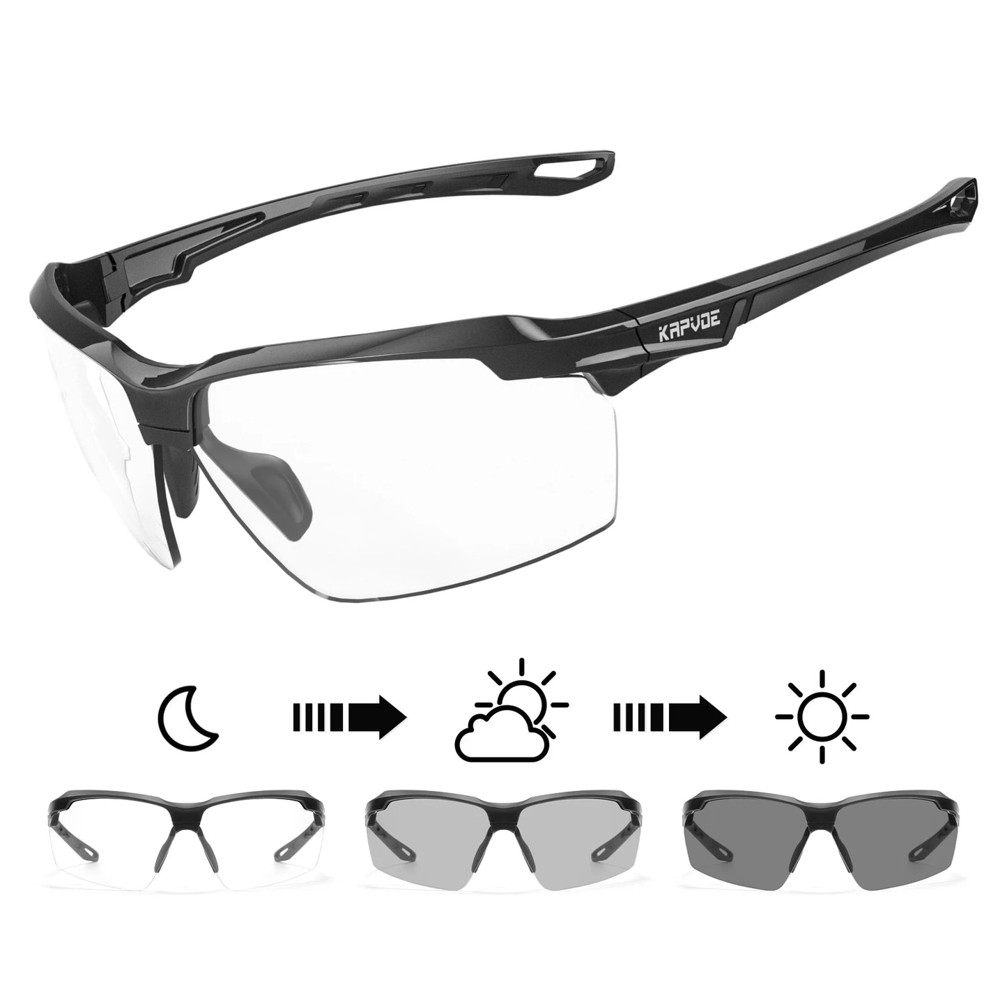 KAPVOE Polarized Cycling Glasses Sunglasses Sports Glasses MTB Glasses Cycling Glasses Men Road Bike for Women Cycle Goggles