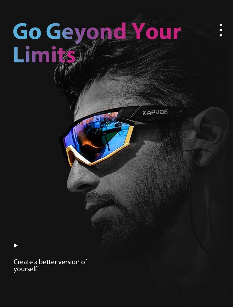 KAPVOE Hot Outdoor Cycling Sunglasses Men Women MTB Glasses Bike Cycling UV400 Goggles Bicycle Mountain Sports Hiking Eyewear