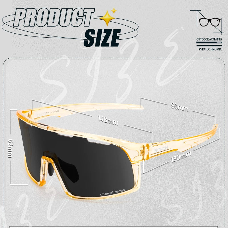 SCVCN New Photochromic Glasses Cycling Sunglasses Men Outdoor Sports Glasses Women Driving Bicycle Eyewear UV400 Hiking Goggles