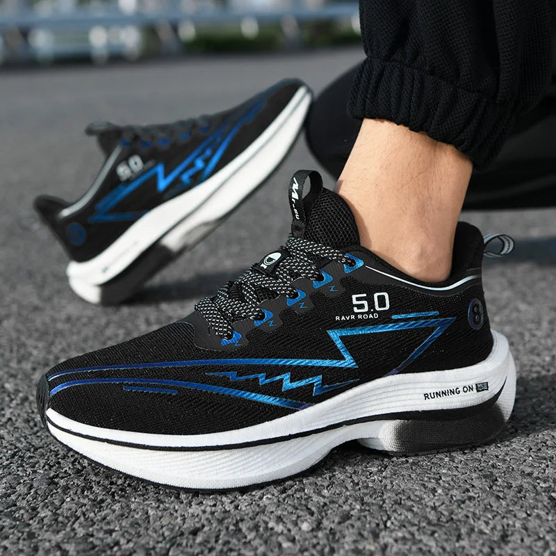 New Men's Sneakers Racing Carbon Plate Sports Running Shoes Light Anti-Slip Professional Track Field Training Shoes Tennis Shoes