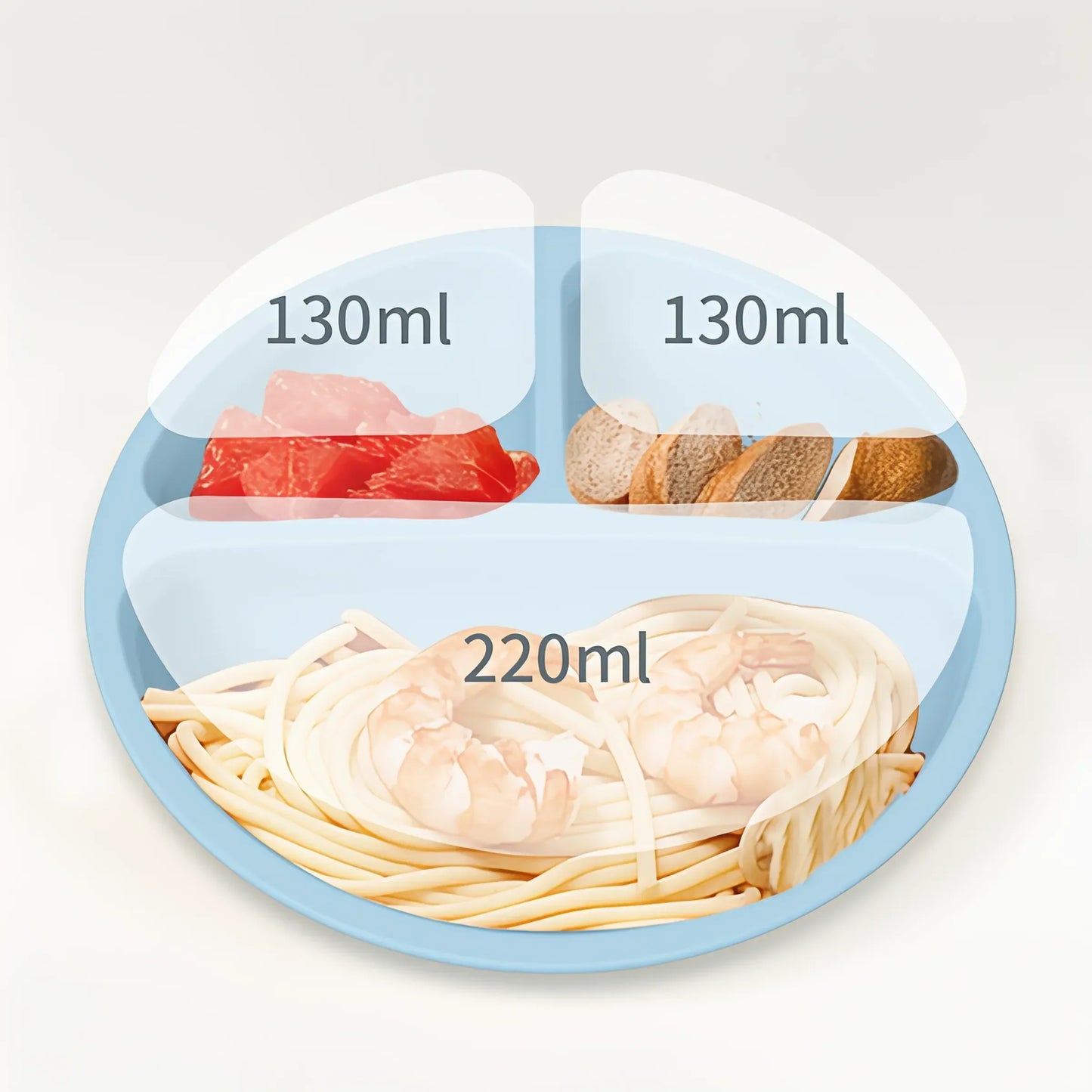 Silicone Tableware Children's Dinner Plate Divided Dinner Plate Auxiliary Training Tableware Set Snack Bowl