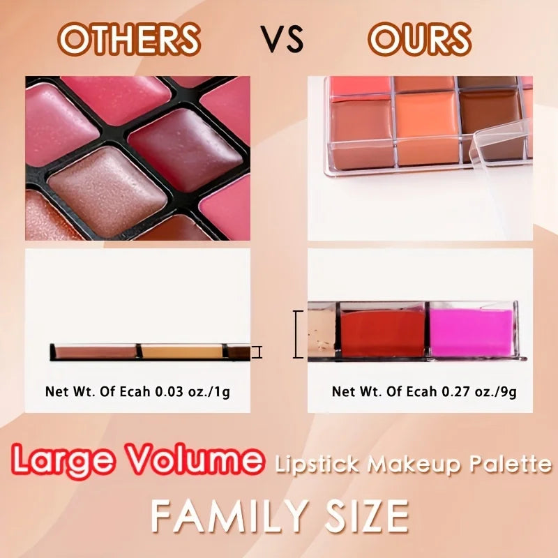 12 Color Lip Gloss Palette Makeup Moisturizing Lipstick Palette, Makeup And Cosmetic For Women Valentine's Day Gifts