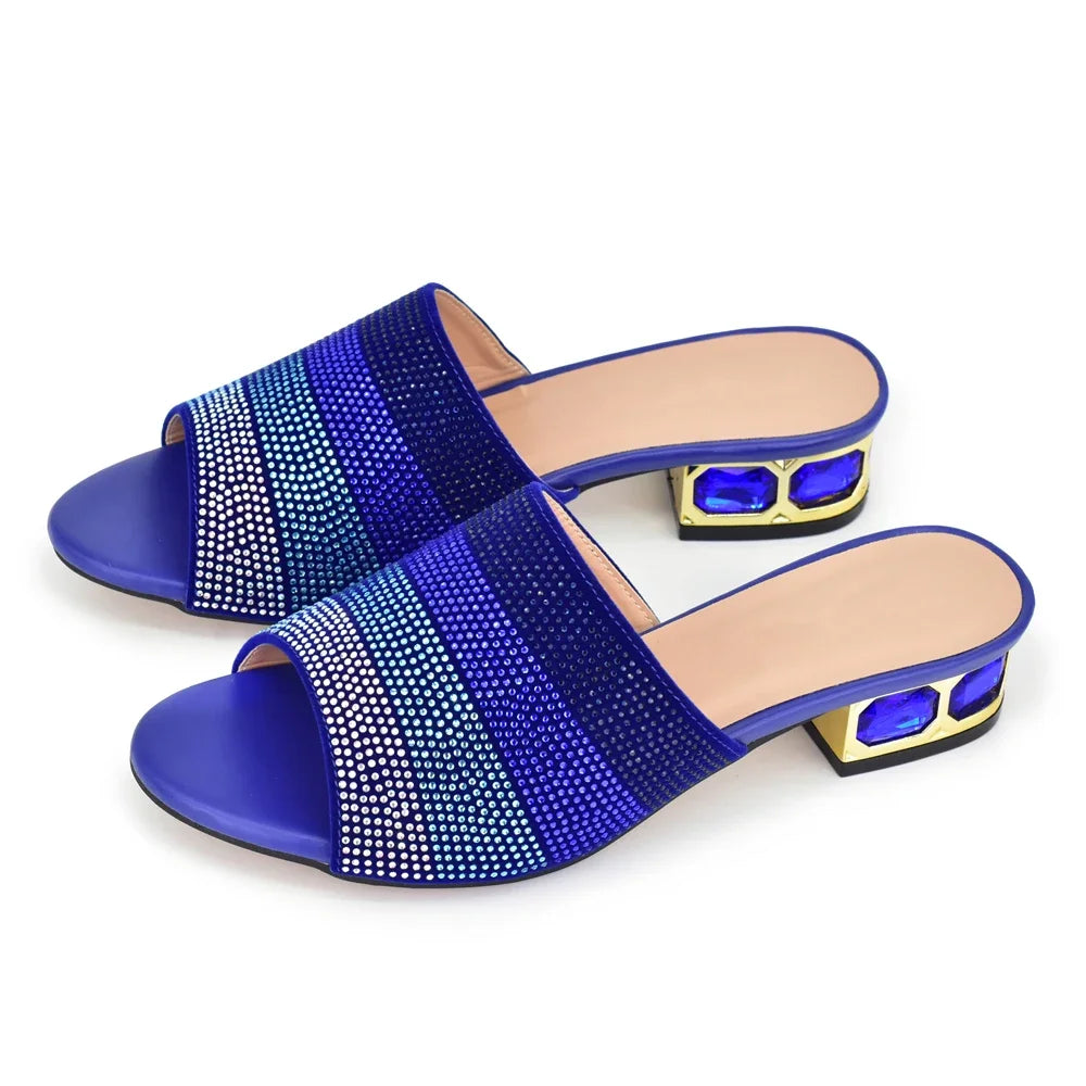 2025 New Classic Design Sandals Italian Style Lady Shoes Low Heel Summer Mules Comfy Sandals Wedding Shoes Bride Party Pumps