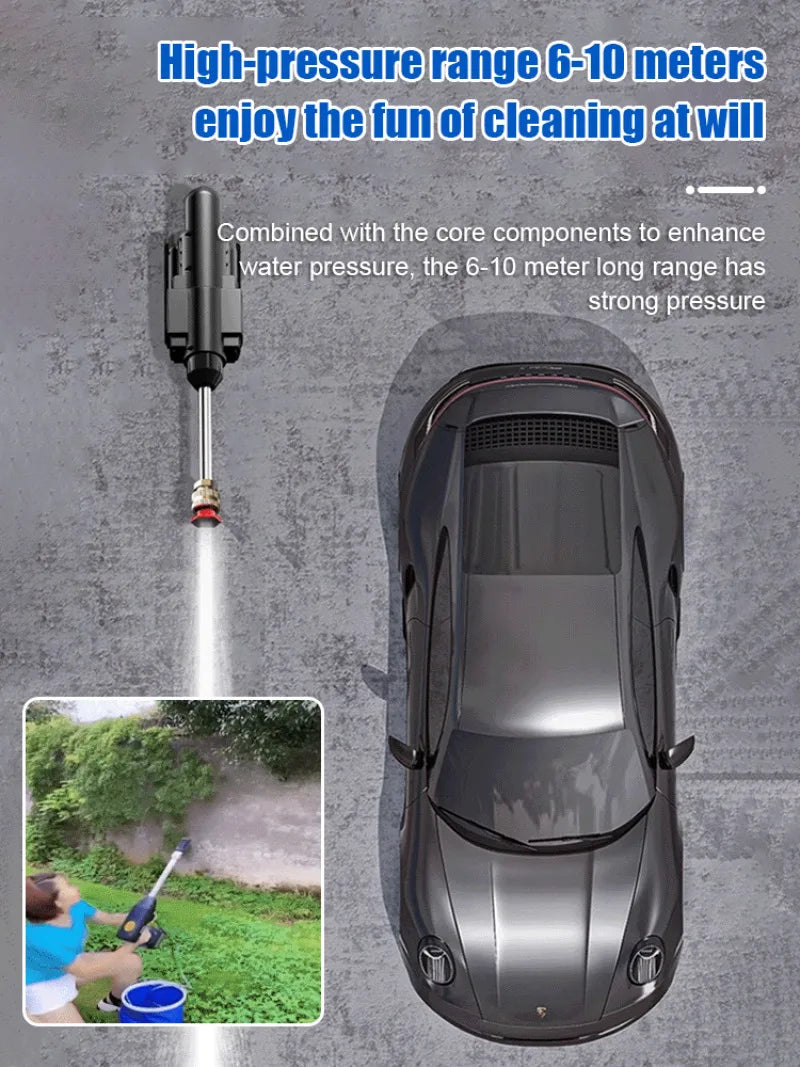 Household electric high-pressure car wash water gun lithium battery wireless car wash artifact portable efficient cleaning tools