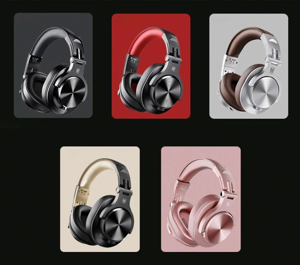 Oneodio A70 Fusion Wired + Wireless Bluetooth 5.2 Headphones For Phone With Mic Over Ear Studio DJ Headphone Recording Headset
