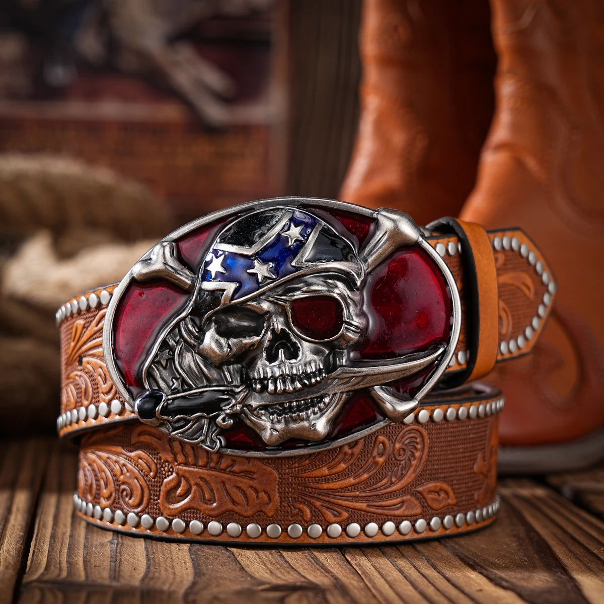 A Western-style PU material belt for both men and women, a casual, retro and classic personalized belt
