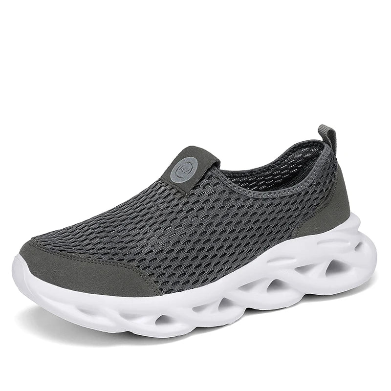Men Casual Sport Shoes Breathable Lightweight Sneakers Outdoor Mesh Black Running Shoes Athletic Jogging Tenis Walking Shoes